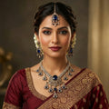 Blue Mehendi Polish Bridal Jewellery Set