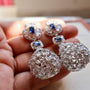 Blue Stone Designer Jhumka Earrings