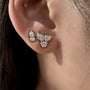 Boho Leaf Zircon Stud Earrings