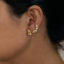 Boho Leaf Zircon Stud Earrings