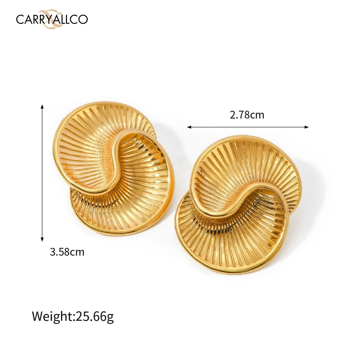 Bold Swirl Stud Earrings