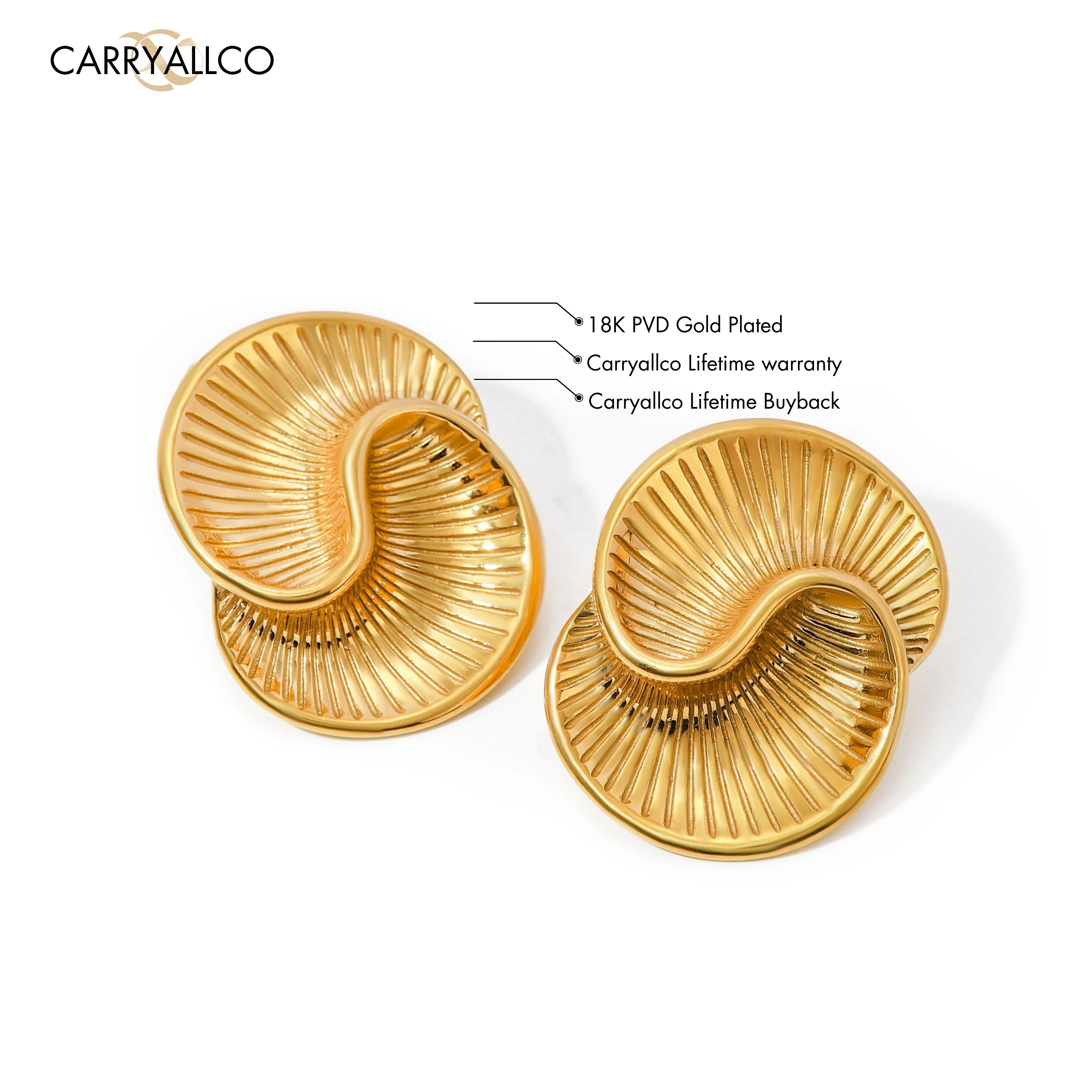 Bold Swirl Stud Earrings