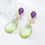 Carryallco Green and Purple Acrylic Dangle Earring Carryallco