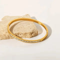 Carryallco 18K Gold Plated Brilliant Cut Stone Bangle – Dainty