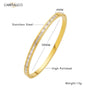 Carryallco 18K Gold Plated Brilliant Cut Stone Bangle – Dainty