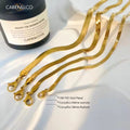 Carryallco 18K Gold Plated Snake Chain Necklace – Sleek & Timeless
