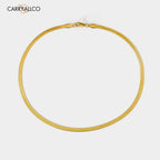 Carryallco 18K Gold Plated Snake Chain Necklace – Sleek & Timeless