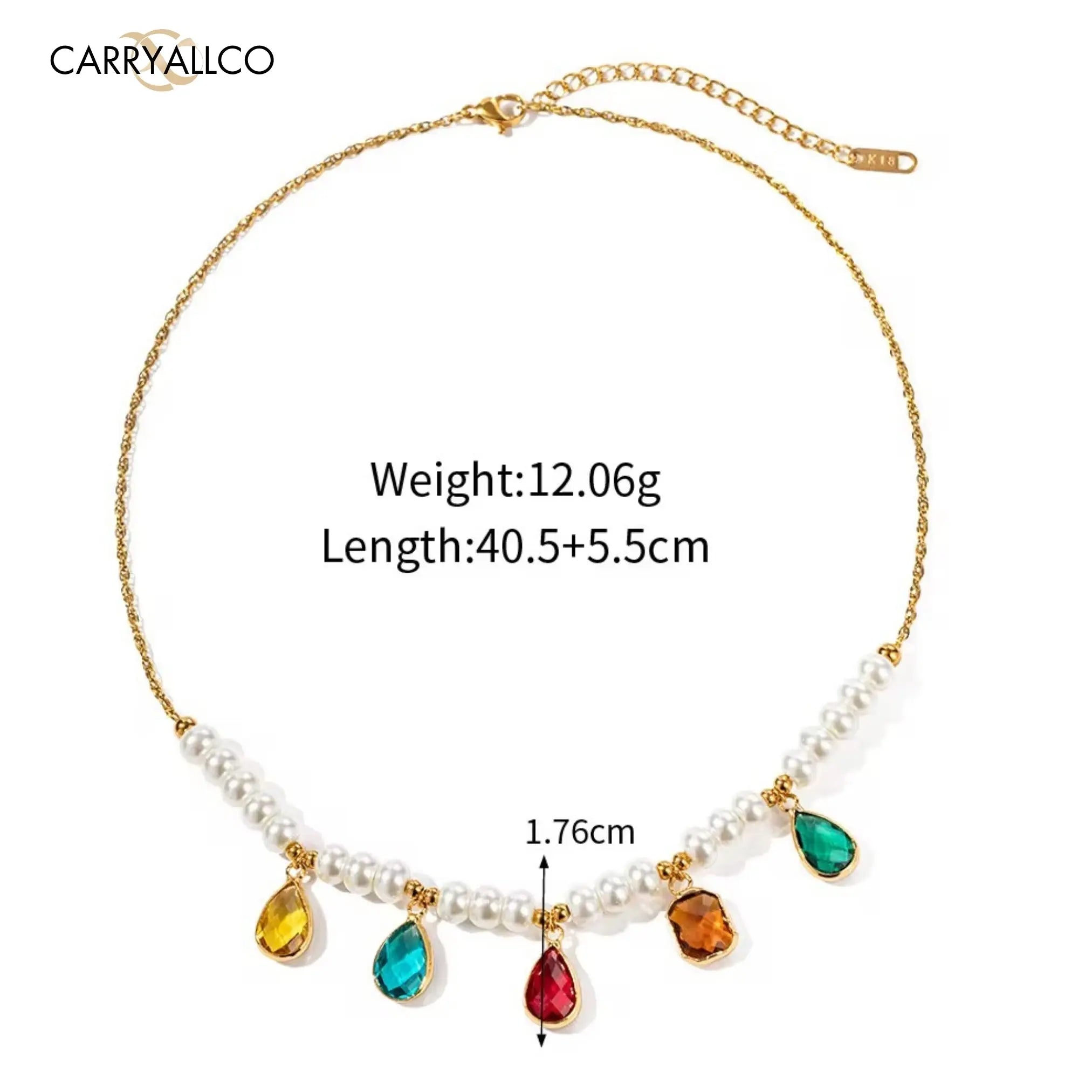 Carryallco 18K Gold Bohemian Pearl Tassel Necklace