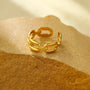 Carryallco 18-Gold Plated Demi-fine Buckle Chain Ring