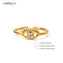 Carryallco 18K Gold Plated Demi-fine Devil's Eye Ring
