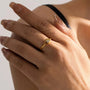 Carryallco 18K Gold Plated Demi-fine Devil's Eye Ring