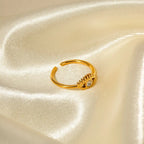Carryallco 18K Gold Plated Demi-fine Devil's Eye Ring
