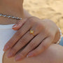 Carryallco 18K Gold Plated Octagram Zircon Ring