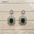 Carryallco Regal Radiance Green Stone Earrings Carryallco