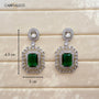 Carryallco Regal Radiance Green Stone Earrings Carryallco