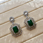 Carryallco Regal Radiance Green Stone Earrings Carryallco