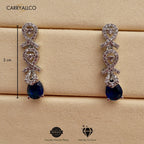 Carryallco Sapphire Glow American Diamond Necklace Set Carryallco
