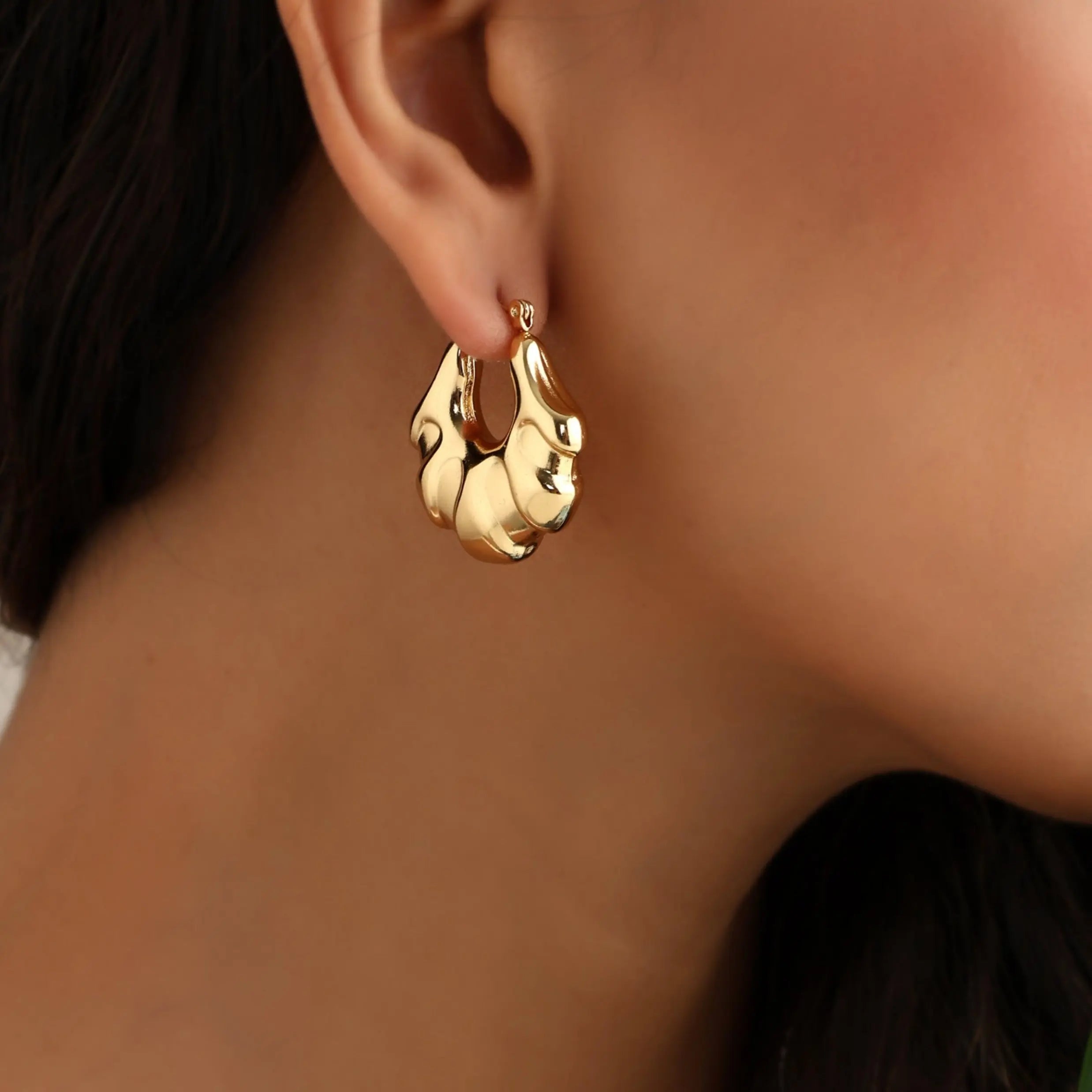 Carryallco Statement Hollow Hoop Earrings