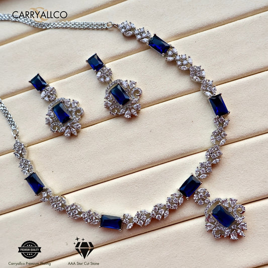 Carryallco Crystal Grace American Diamond Necklace Set