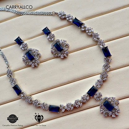 Carryallco Crystal Grace American Diamond Necklace Set
