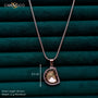 Dual-Tone Kundan American Diamond Pendant Set – Side View | 18K Gold Plated | Carryallco India