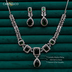 Carryallco Emerald Petal Cascade Necklace Set Carryallco