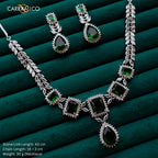 Carryallco Emerald Petal Cascade Necklace Set Carryallco