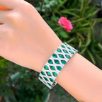 Carryallco Green CZ Cuff Bangle