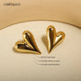 Heart Stud Earrings – 18K Gold Plated Jewellery | Carryallco India