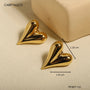 Heart Stud Earrings – Close-up | 18K Gold Plated | Carryallco India