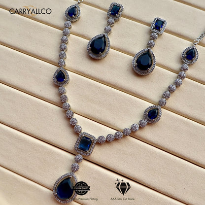 Carryallco Royal Gleam American Diamond Necklace Set