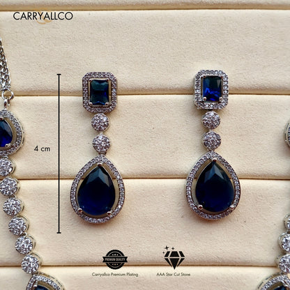 Carryallco Royal Gleam American Diamond Necklace Set