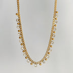 Carryallco Sparkling Tassel Cuban Necklace