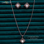 Carryallco Square Glow Dual-Tone Kundan Pendant Set CARRYALLCO