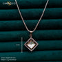 Carryallco Square Glow Dual-Tone Kundan Pendant Set CARRYALLCO
