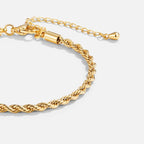 Carryallco 18K Gold Plated Rope Twist Bracelet