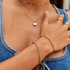 Carryallco 18K Gold Plated Rope Twist Bracelet