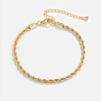 Carryallco 18K Gold Plated Rope Twist Bracelet