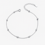 Carryallco 925 Sterling Silver Beads Chain Anklet