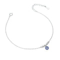 Carryallco 925 Sterling Silver Evil Eye Zirconia Anklet