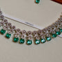 Aqua Gleam American Diamond Necklace Set – Pendant Detail | American Diamond Jewellery | Carryallco India