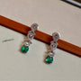Aqua Gleam American Diamond Necklace Set – Earrings Detail | American Diamond Jewellery | Carryallco India