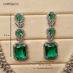Carryallco Aqua Square Luxe American Diamond Set Carryallco