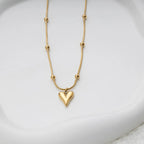 Dagger Heart Pendant Necklace – 18K Gold Plated Carryallco