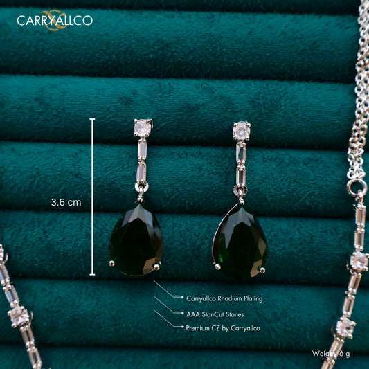 Carryallco_Dazzling_Emerald_Diamond_Necklace_Set