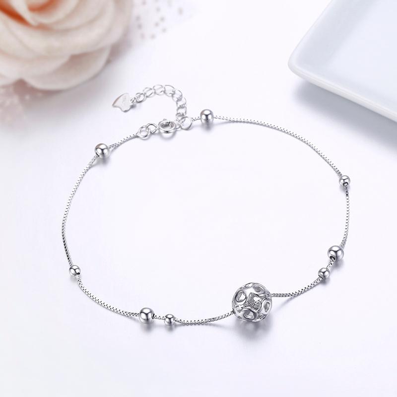 Carryallco Demifine 925 Silver Sphere Anklet
