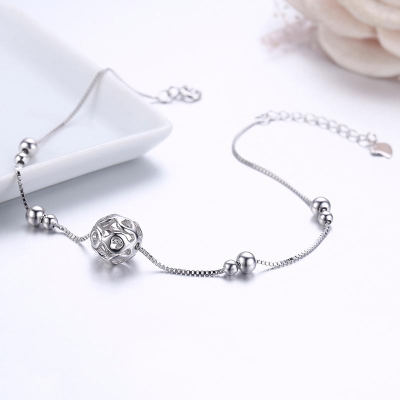 Carryallco Demifine 925 Silver Sphere Anklet