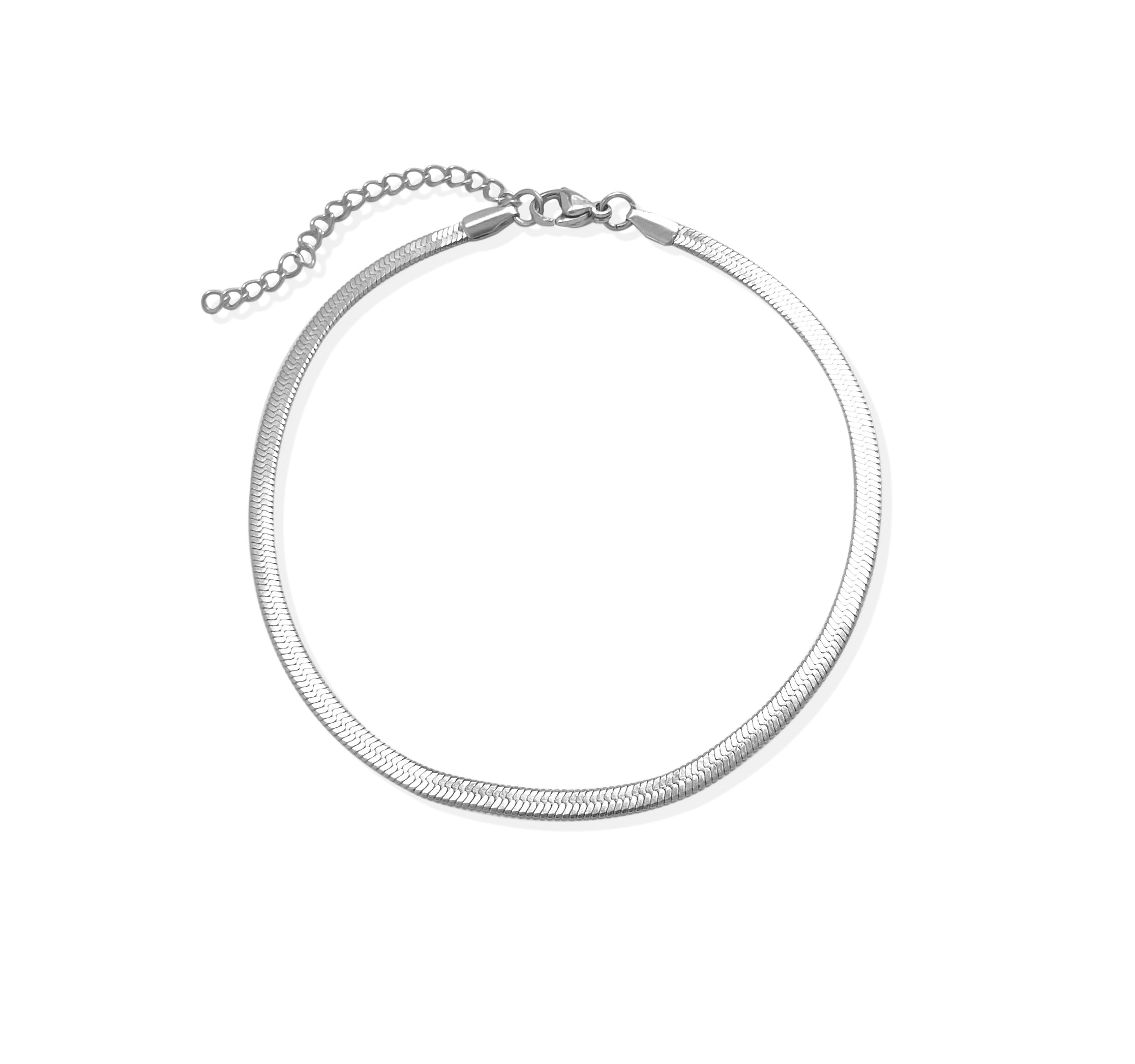 Carryallco Demifine 925 Sterling Silver Wide Anklet Chain