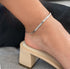 Wide Chain Anklet – Worn View | 925 Sterling Silver | Carryallco India
