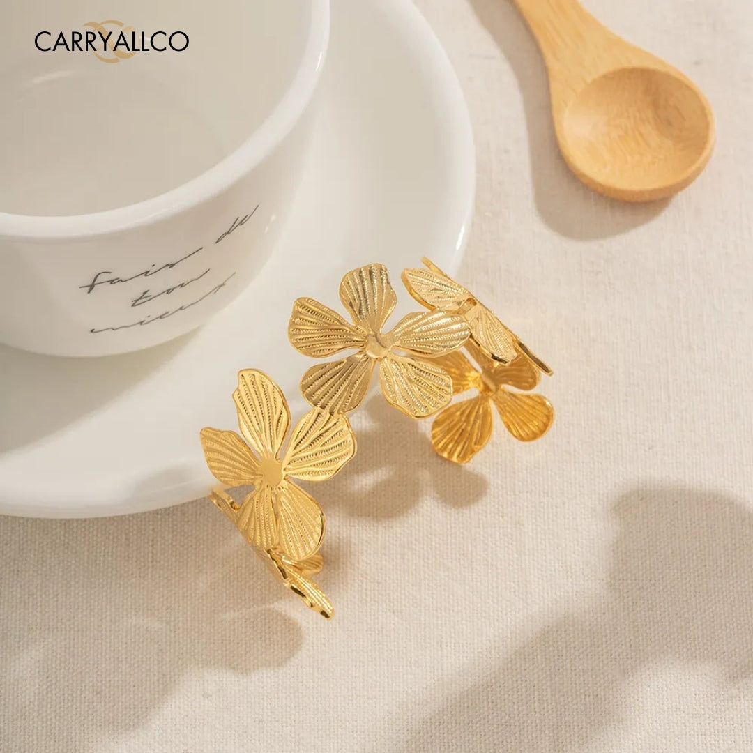Floral Elegance Cuff Bracelet Carryallco
